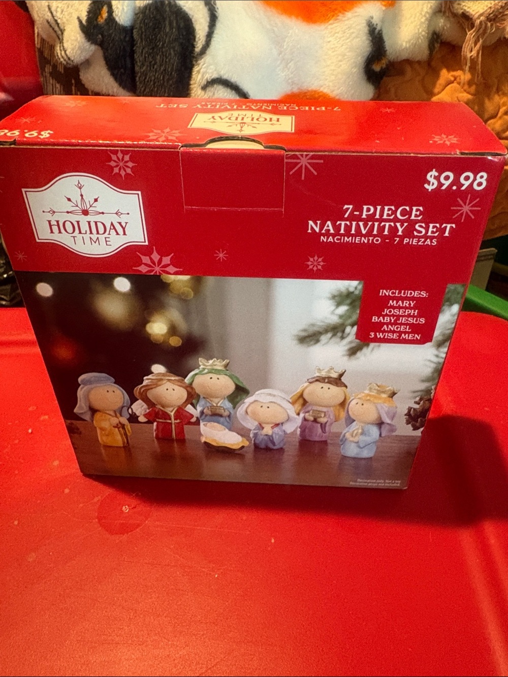 Holiday Time Nativity Set in Red and Multicolor